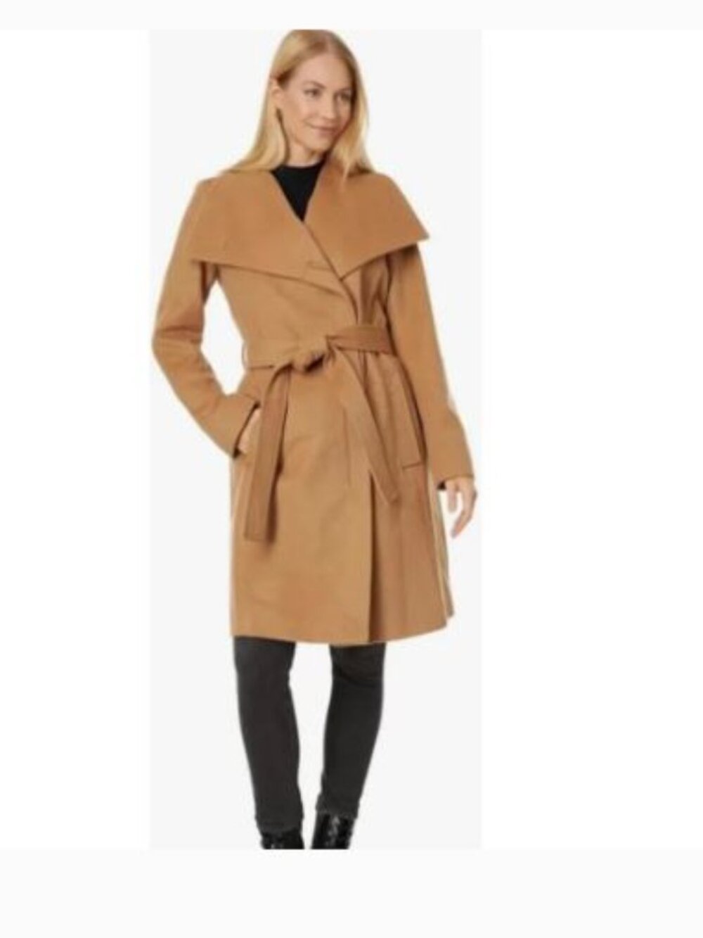 Michael Michael Kors Wool Trench Coat Plus 2X XXL Tan Camel Belted Winter Jacket